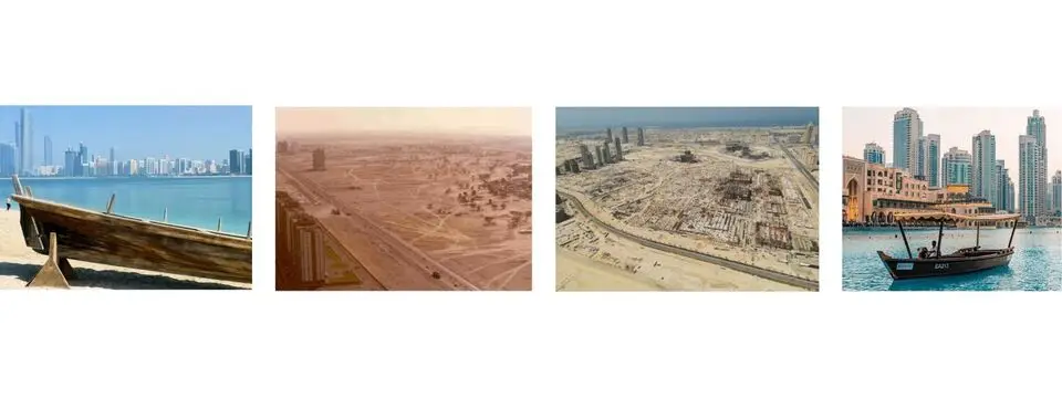 History and Origins of Dubai. In the 1800s, Dubai started as a small fishing village. It was by the Dubai Creek. Soon, it became a key point for trade along ancient routes. Over time, it connected trading routes from the Indus Valley to Mesopotamia. This helped Dubai grow and interact with people from other places like the Levant and Sumerians.