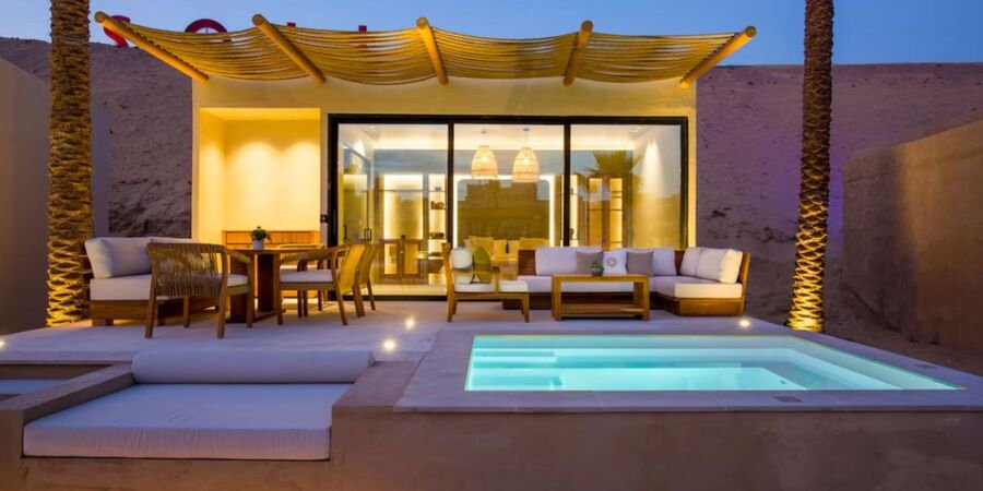 Orion Pool Lodges: Pure Desert Indulgence. For a couple's retreat or special occasion, the Orion Pool Lodges are unmatched in luxury.